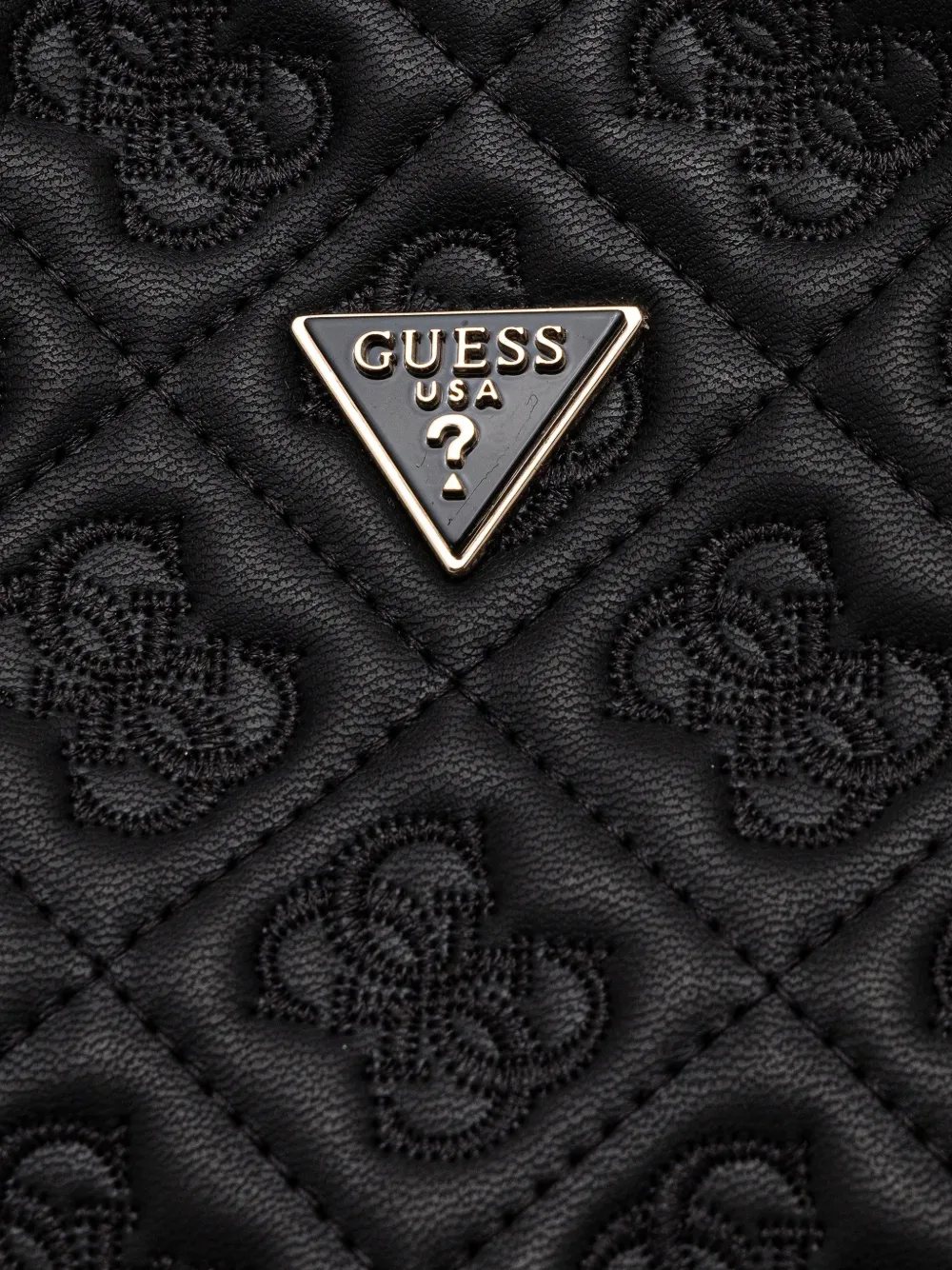 Guess Usa Quilted Tote Bag In Black