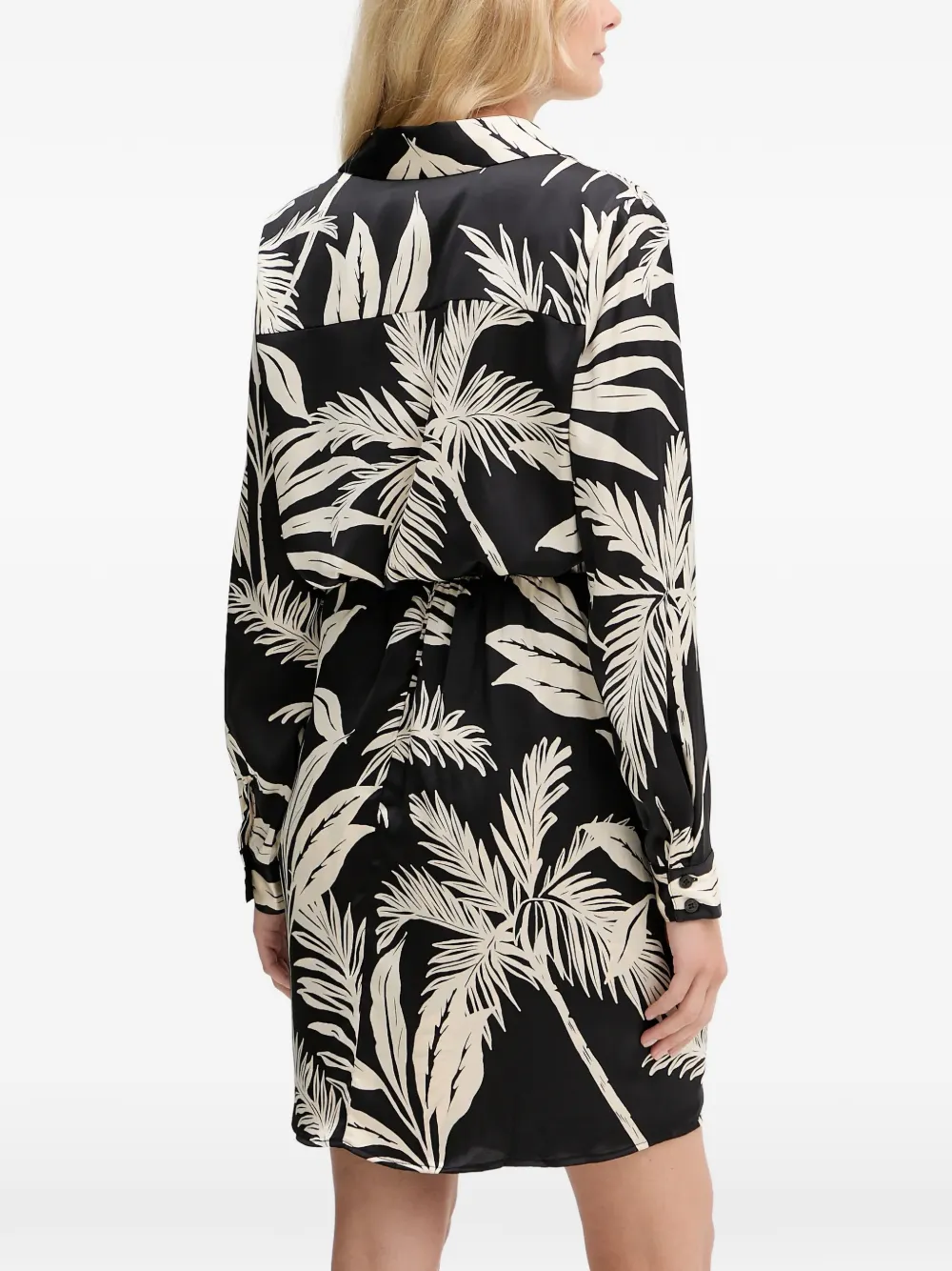 Guess Usa Alya Floral Tie Mini Dress In Black