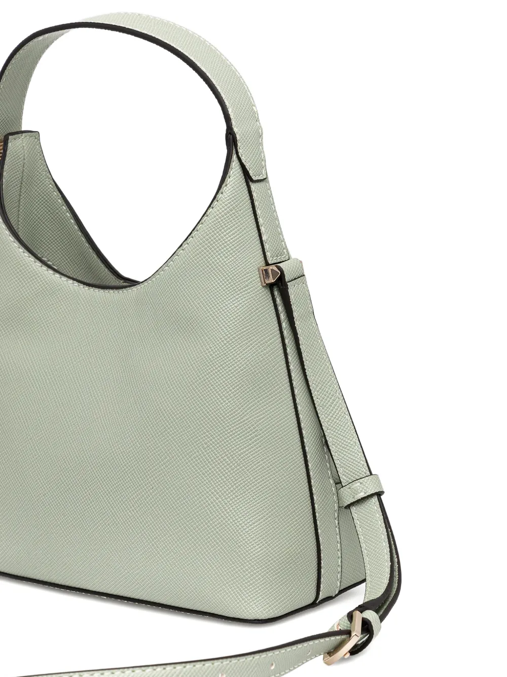 Guess Usa Mini Rosalba Triangle-logo Tote Bag In Green
