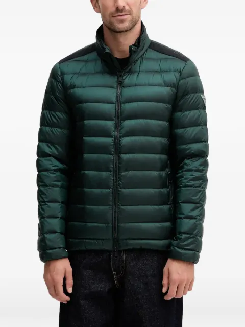 GUESS USA quilted logo-patch jacket