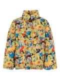 Mini Rodini floral-print puffer jacket - Yellow