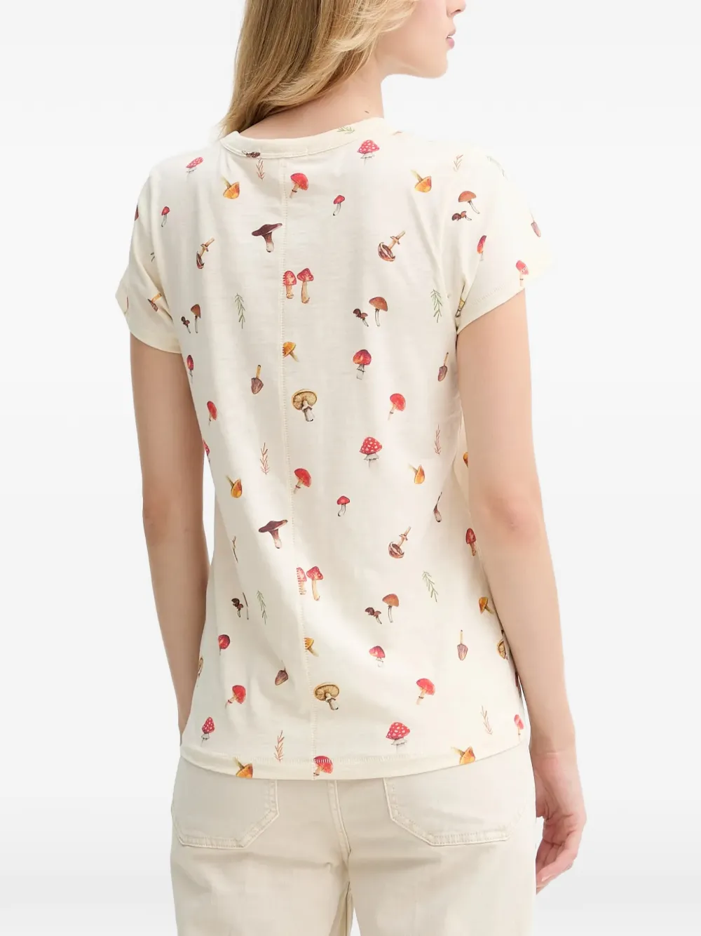 Mushroom-Print T-Shirt