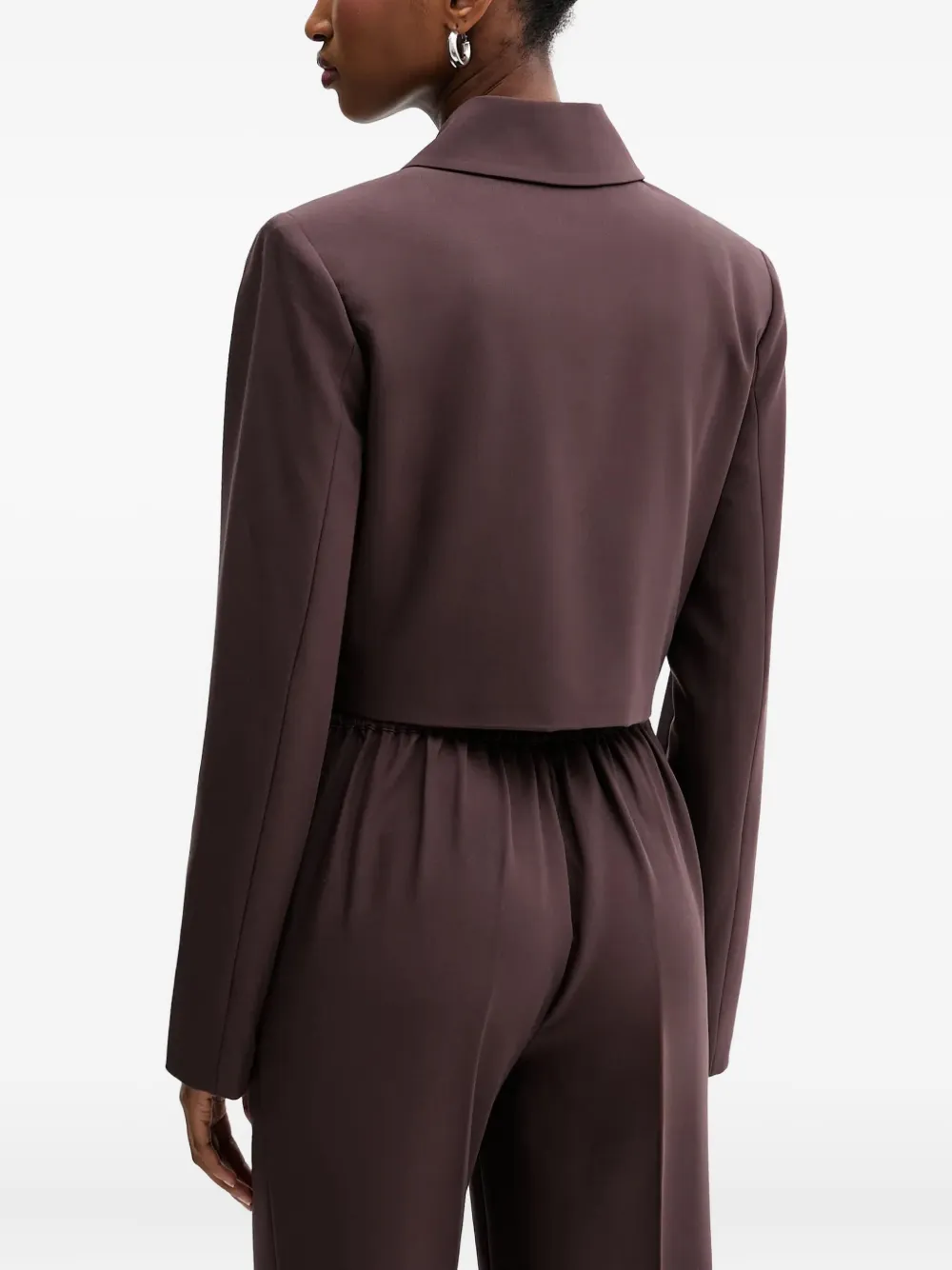 Silvian Heach Embellished-collar Jacket In Brown