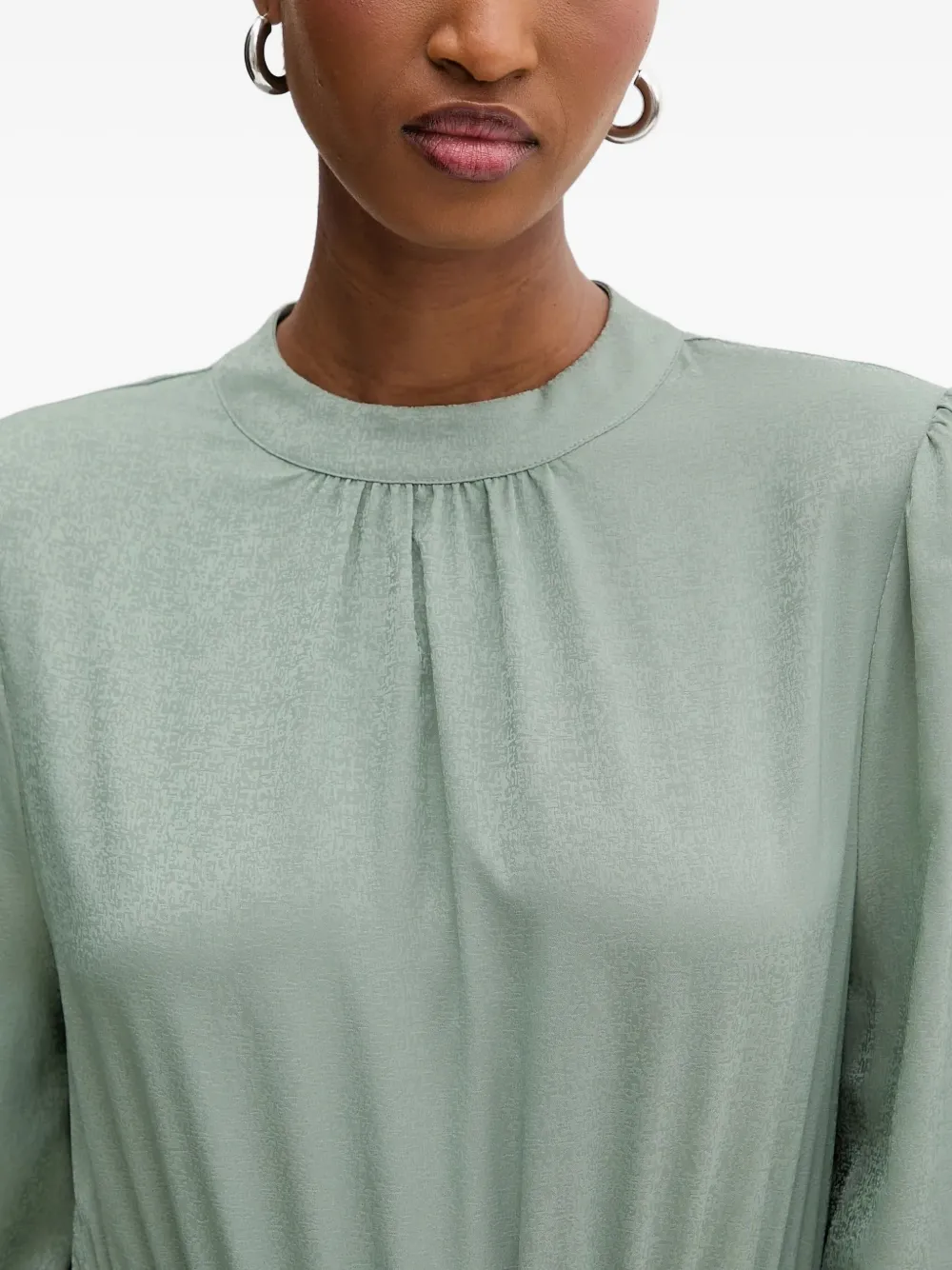 Silvian Heach Long-sleeve Dress In Green