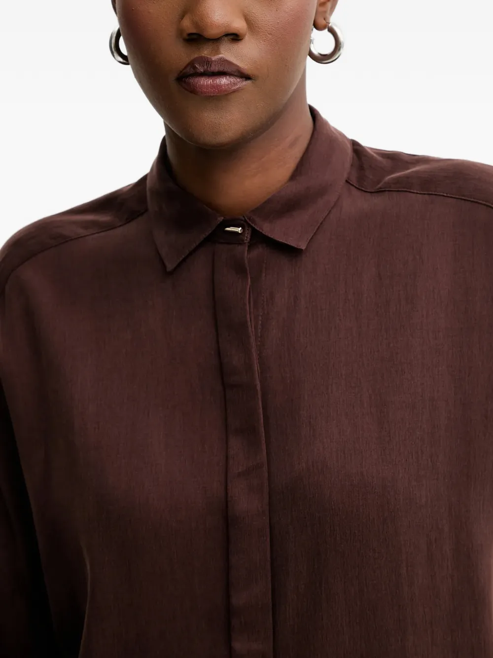 Sessun Button-up Shirt In Brown