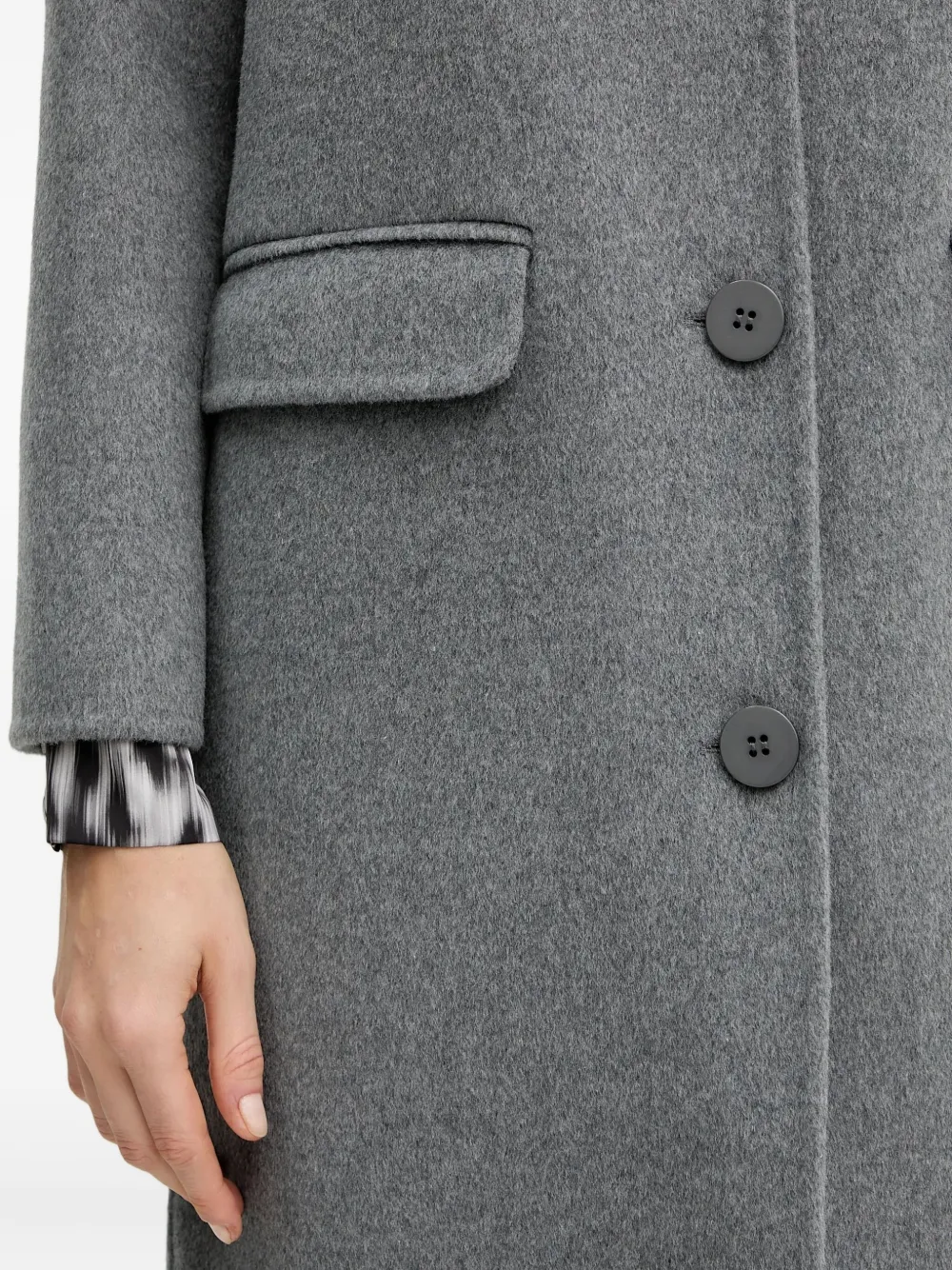 Silvian Heach Buttoned Coat In Gray