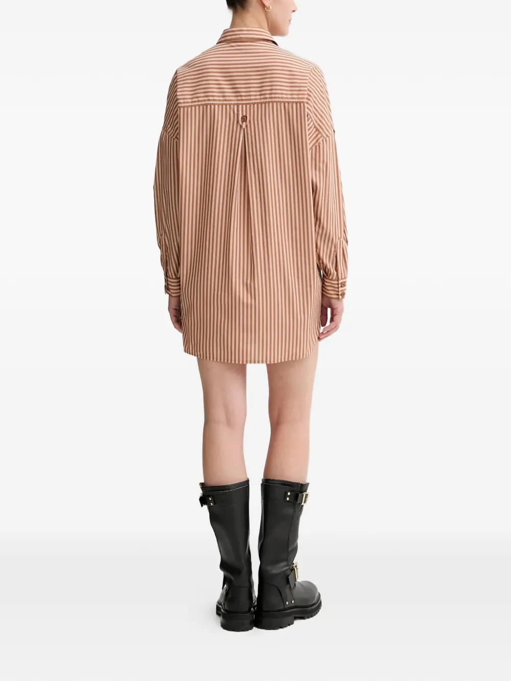 striped shirt mini dress