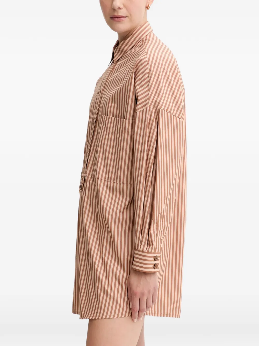 striped shirt mini dress