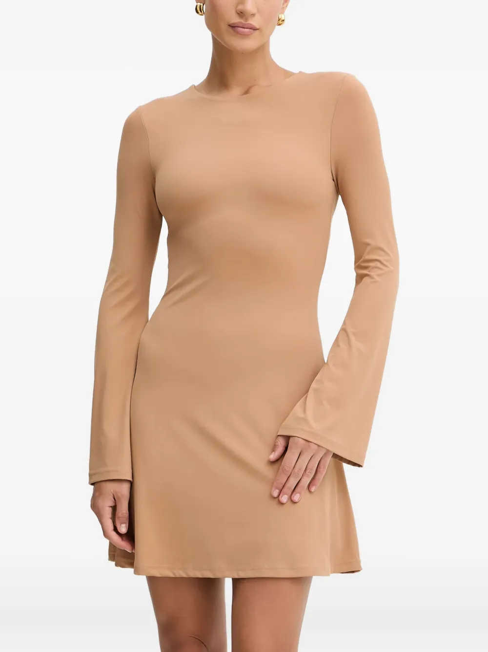 Silvian Heach long-sleeve mini dress - Toni neutri