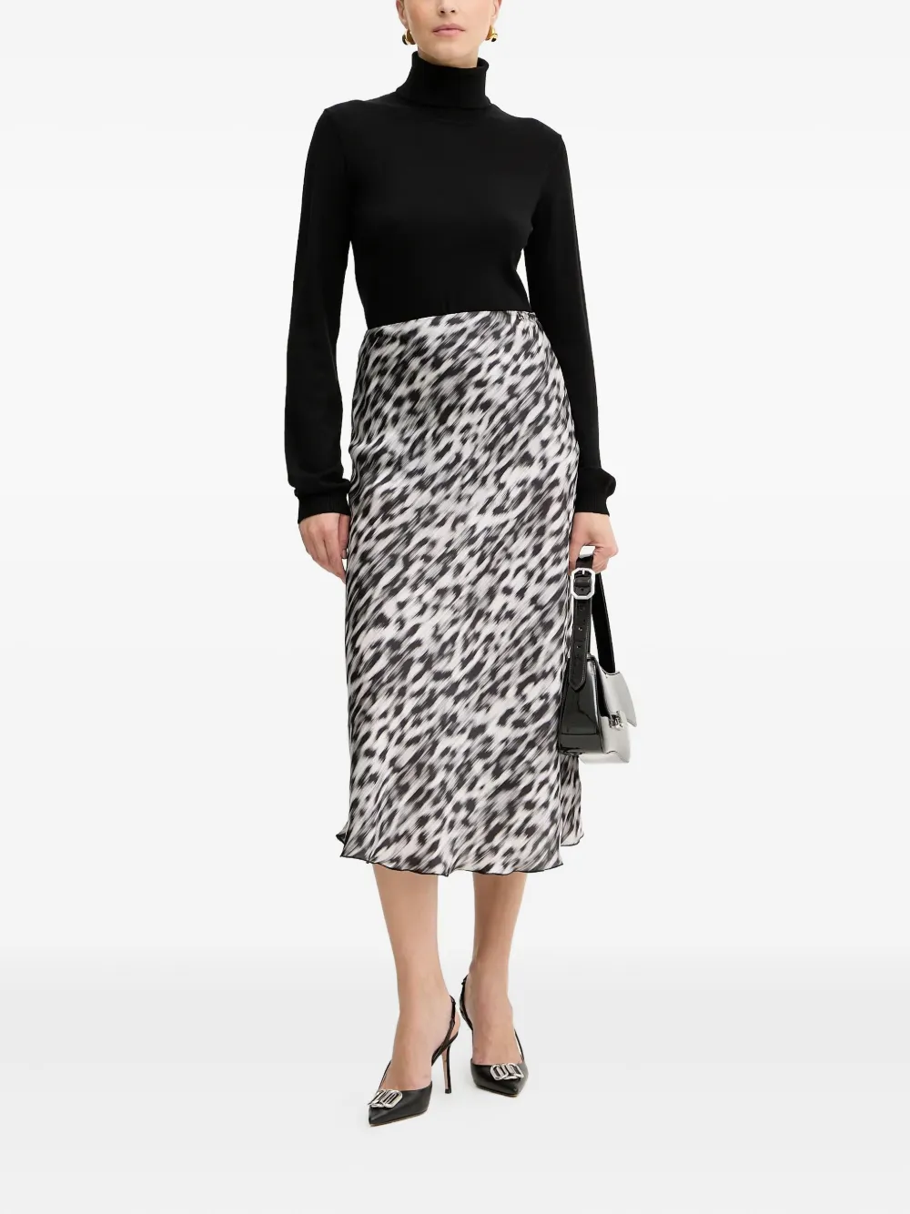 Silvian Heach animal-print midi skirt - Wit