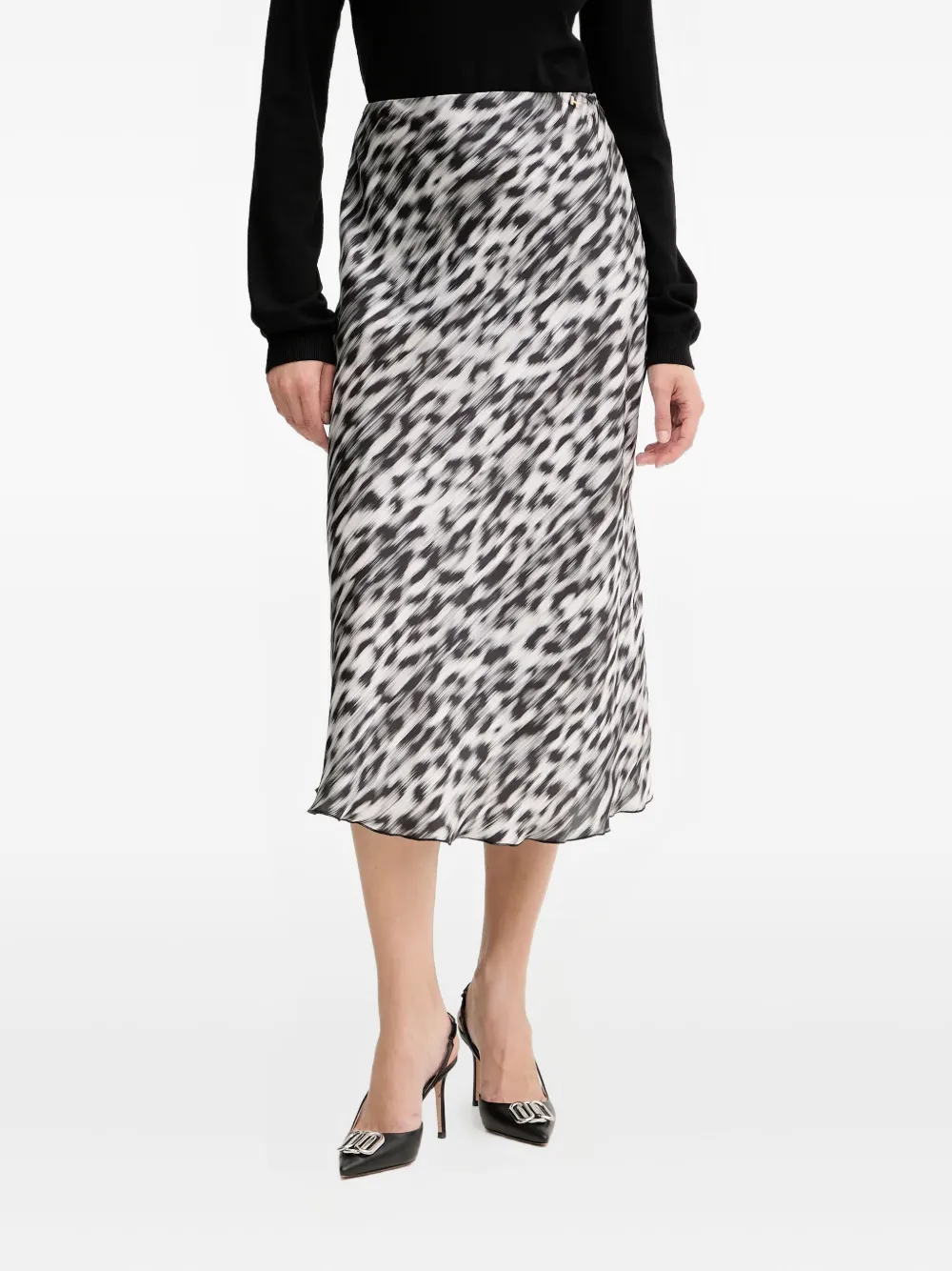 Silvian Heach animal-print midi skirt | White | Image 1