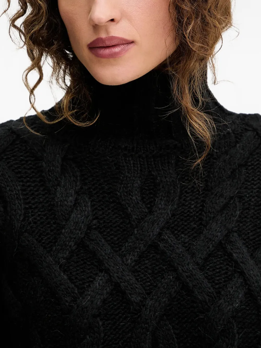 Silvian Heach Kabelgebreide coltrui Zwart