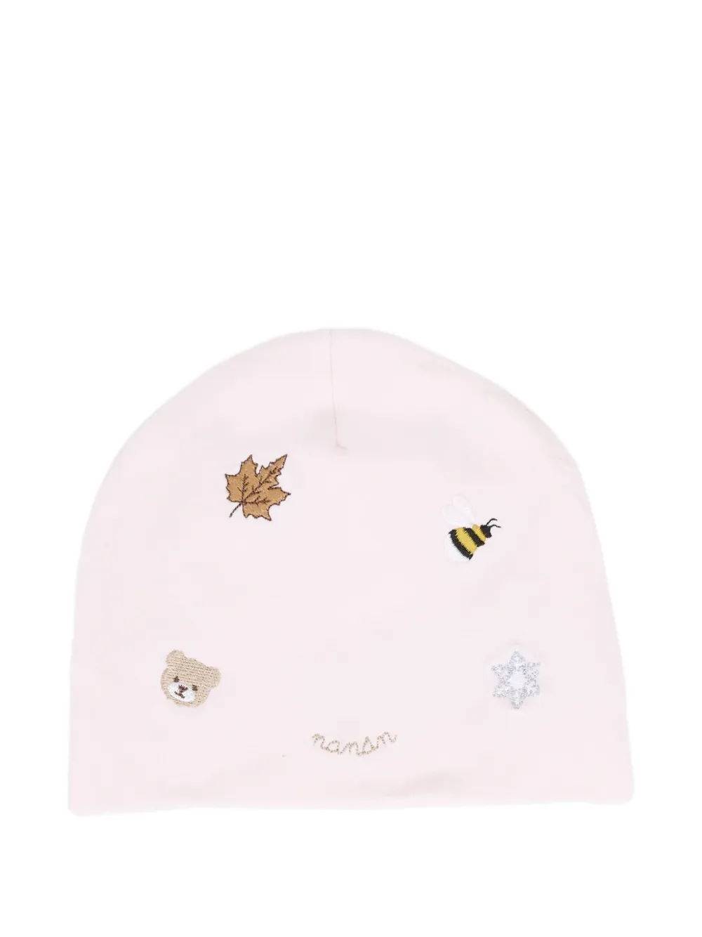 Nanán Embroidered-motif Beanie In Pink