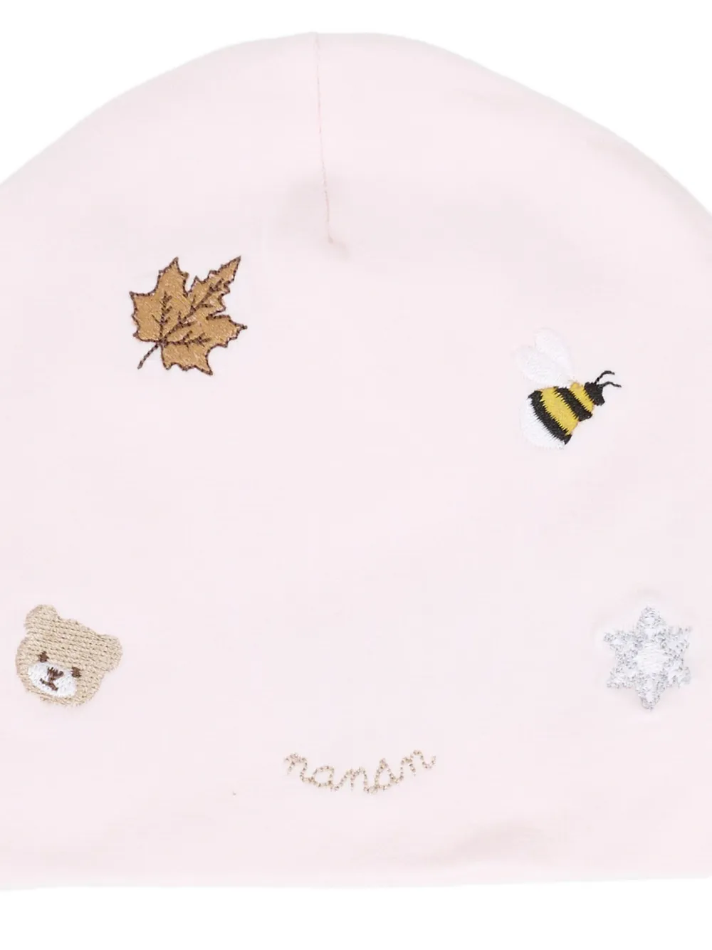 Nanán Embroidered-motif Beanie In Pink