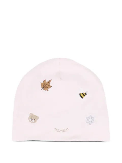 NANAN embroidered-motif beanie
