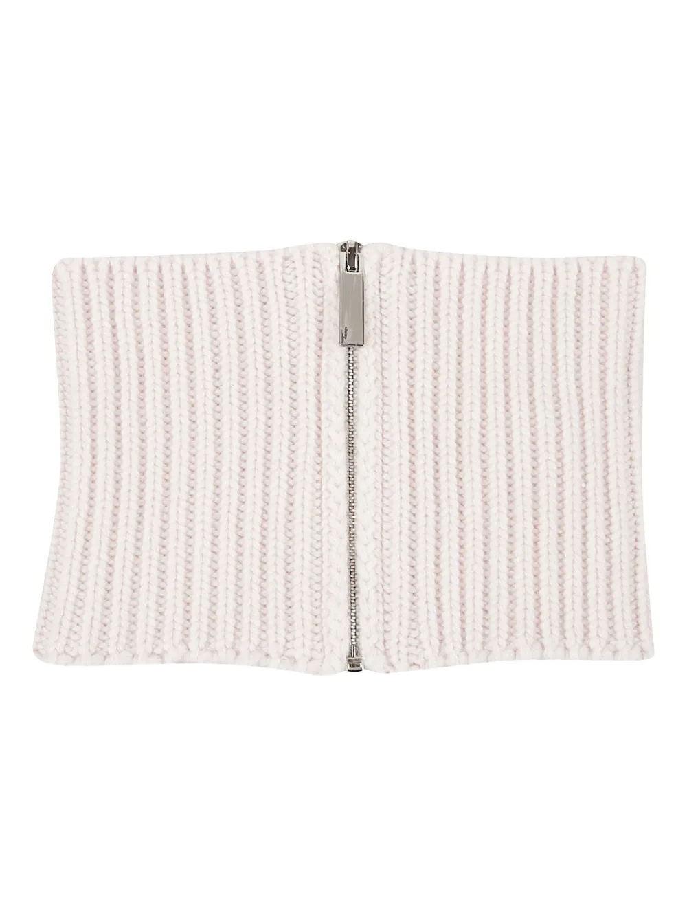 Sa Su Phi Zipped Knitted Scarf In Neutral