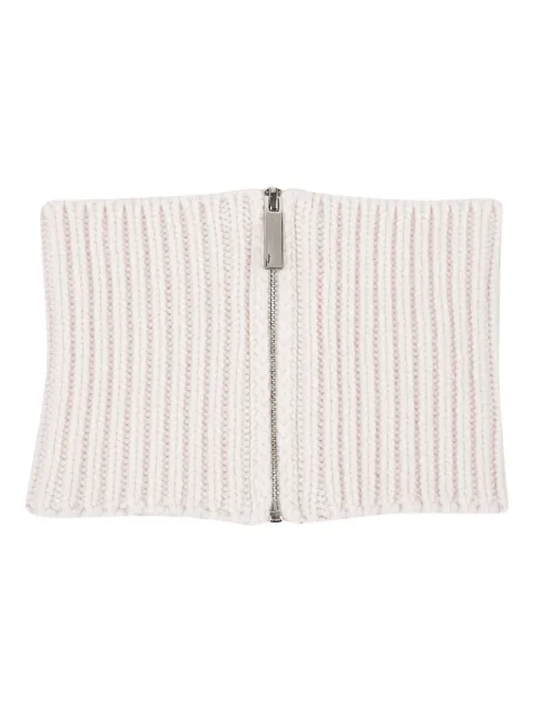 SA SU PHI zipped knitted scarf