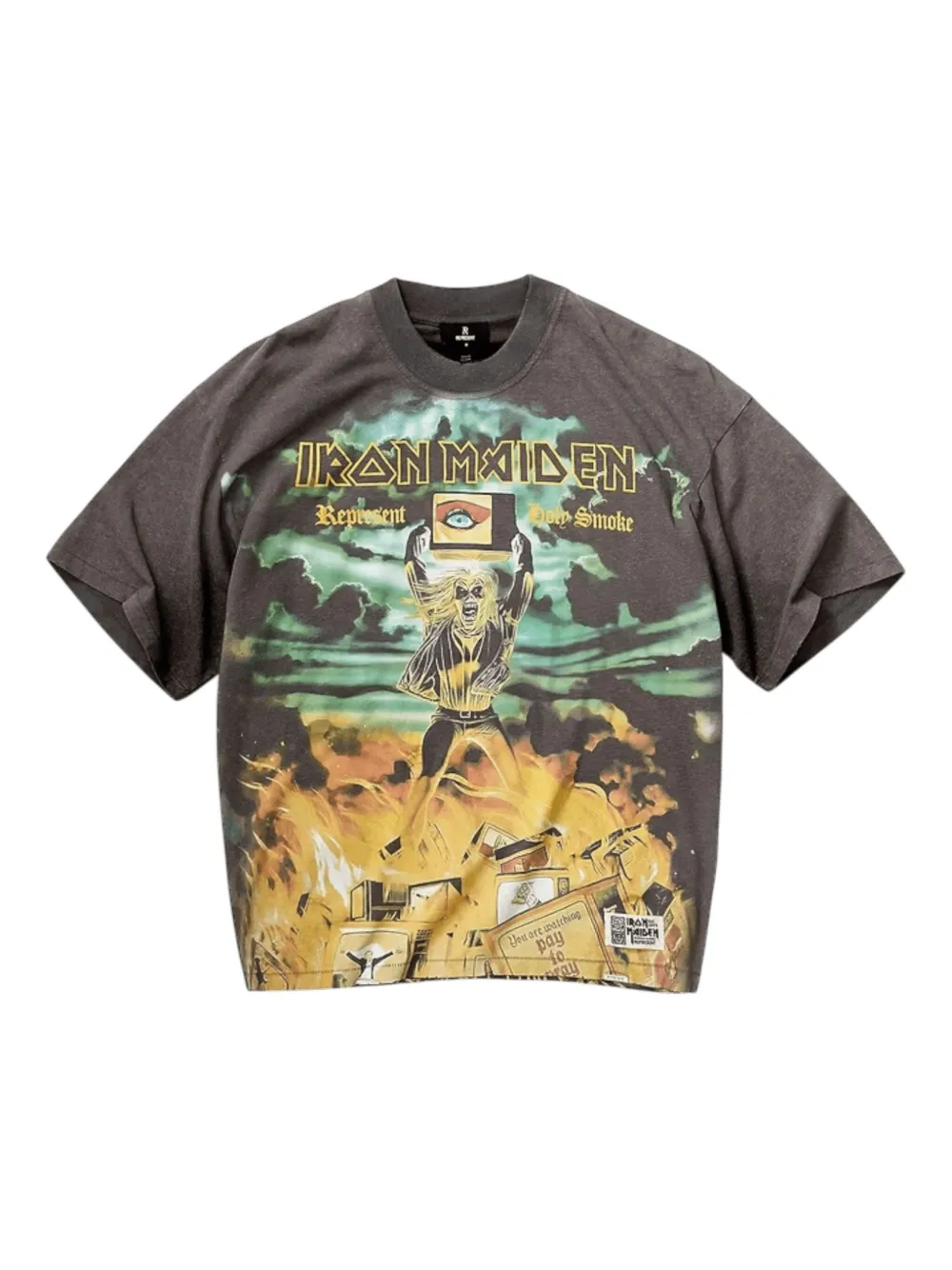 Represent x Iron Maiden 'Holy Smoke' Tシャツ - グレー Represent x Iron Maiden 'Holy Smoke' Tシャツ - グレー