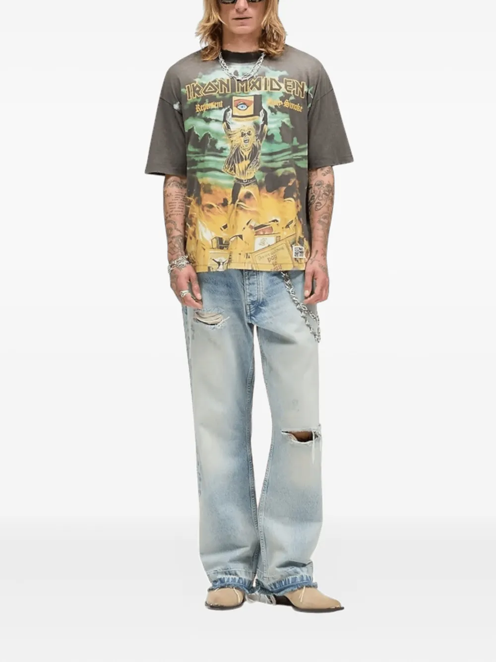 Represent x Iron Maiden Holy Smoke T-shirt - Grijs