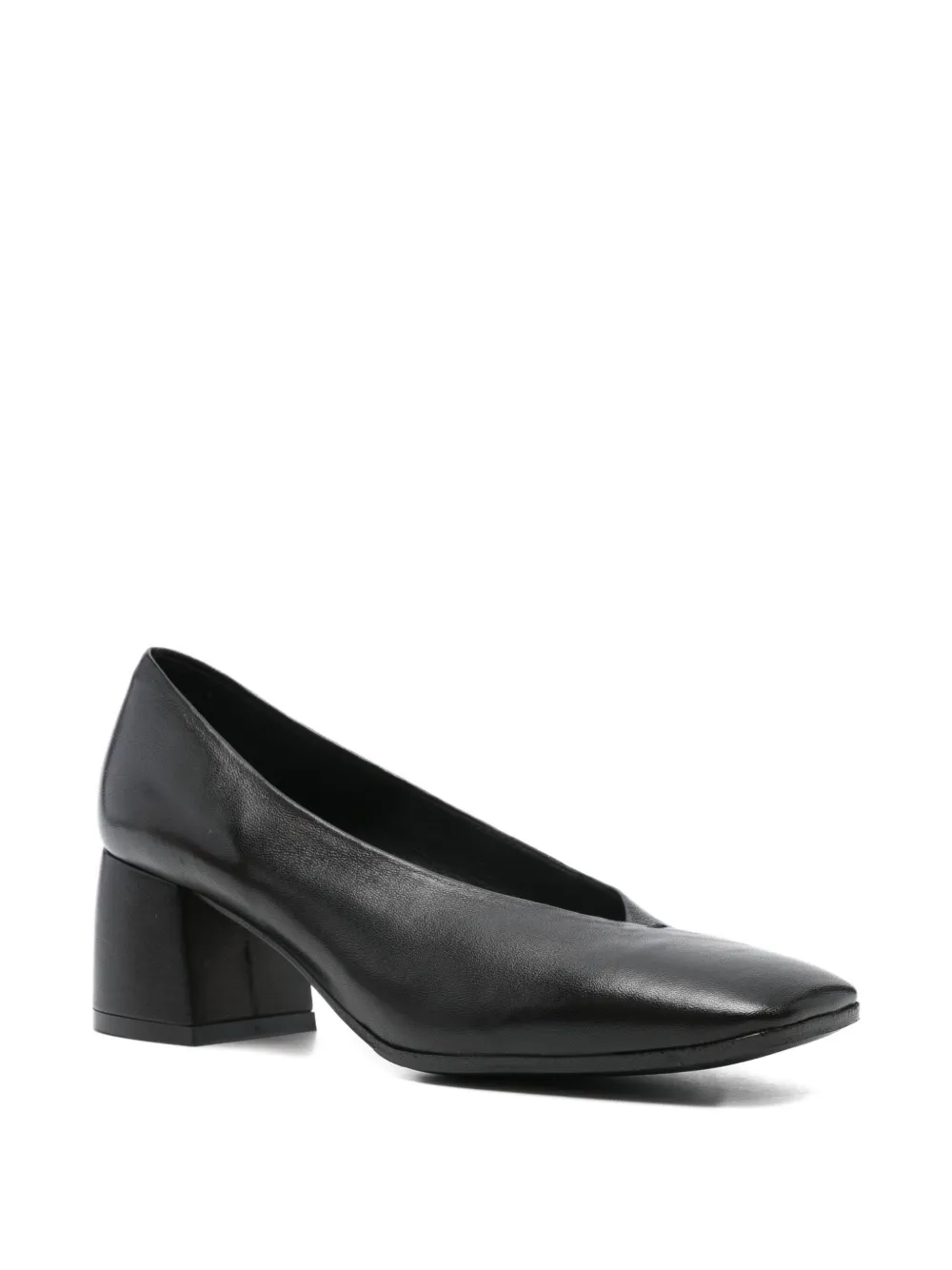 lorena paggi block-heel square-toe pumps Black
