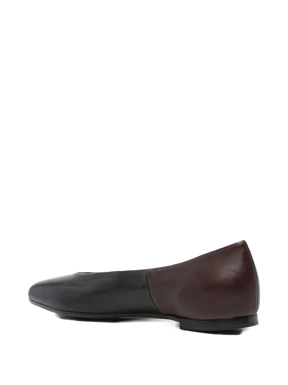 Lorena Paggi Two-tone Pointed-toe Flats In Black