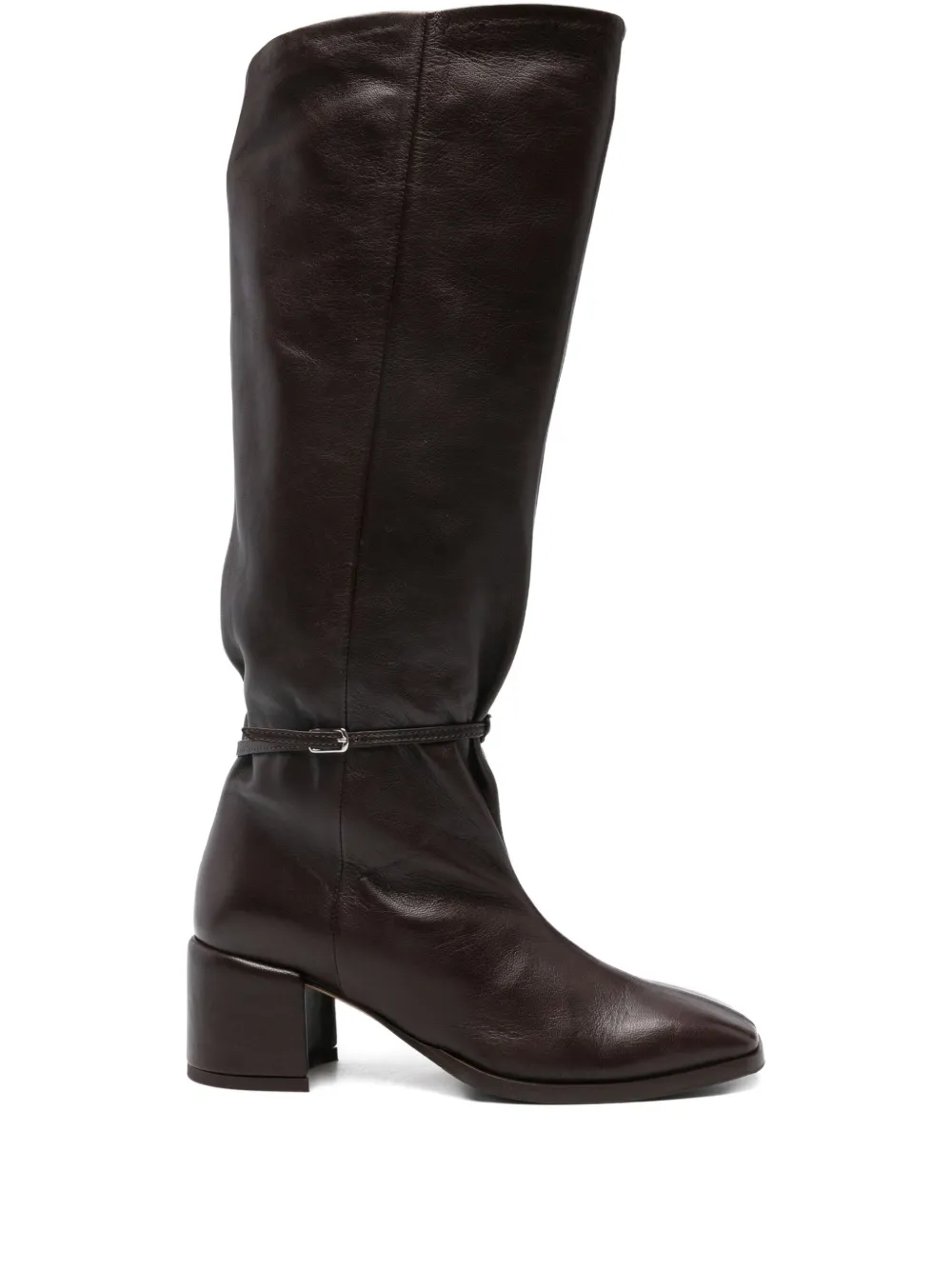 Lorena paggi buckle-fastening leather boots Brown