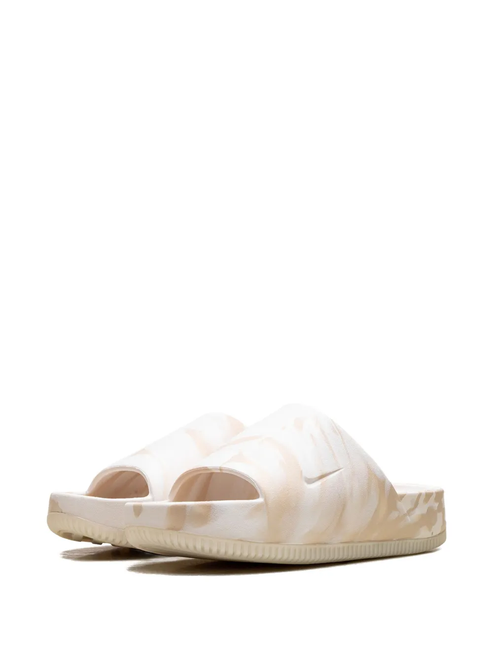 Nike Calm Se Marble-effect Slides In Pink
