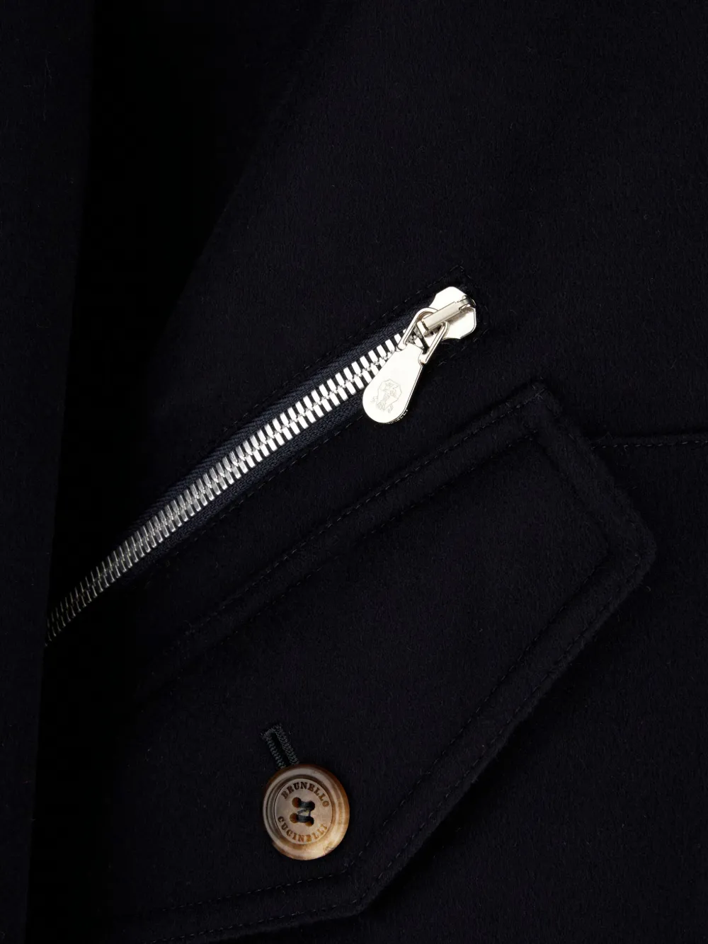 Brunello Cucinelli Gewatteerd jack Blauw