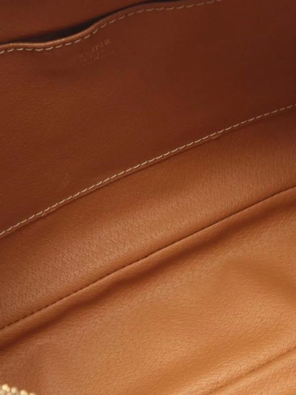 Pre-owned Celine 2018-2025 Macadam Coated Canvas Crossbody Bag In Brown