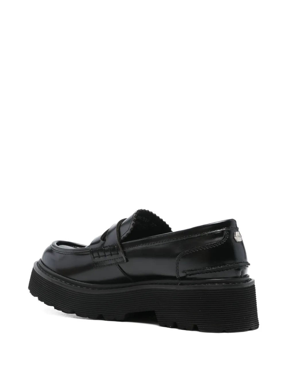 Cult Loafers met penny-bandje en plateauzool Zwart