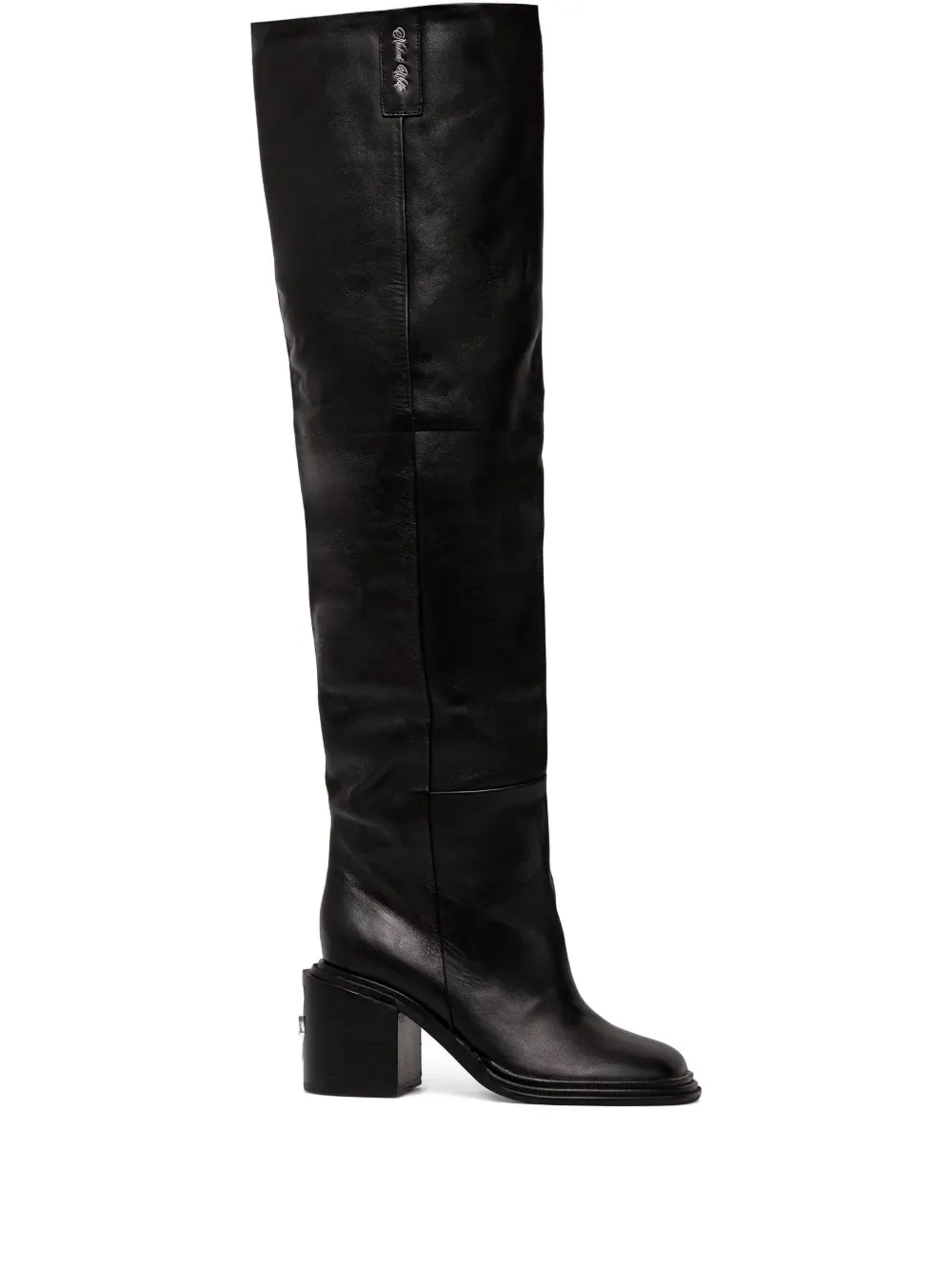 NAKED WOLFE 75 mm Prince leren laarzen Zwart