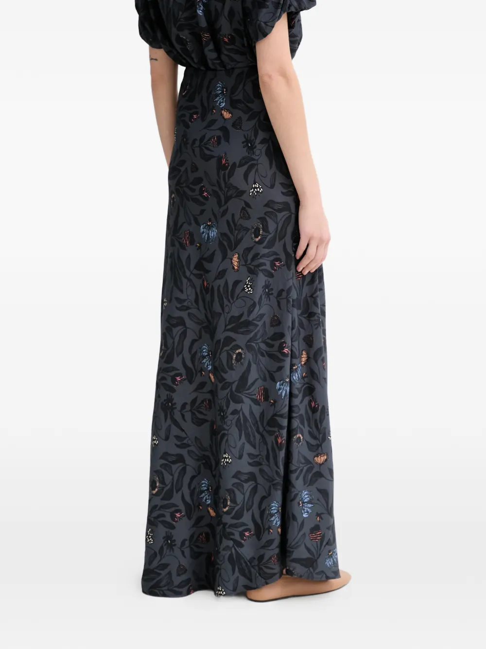  Munthe Bardot Floral Maxi Skirt - Grey 