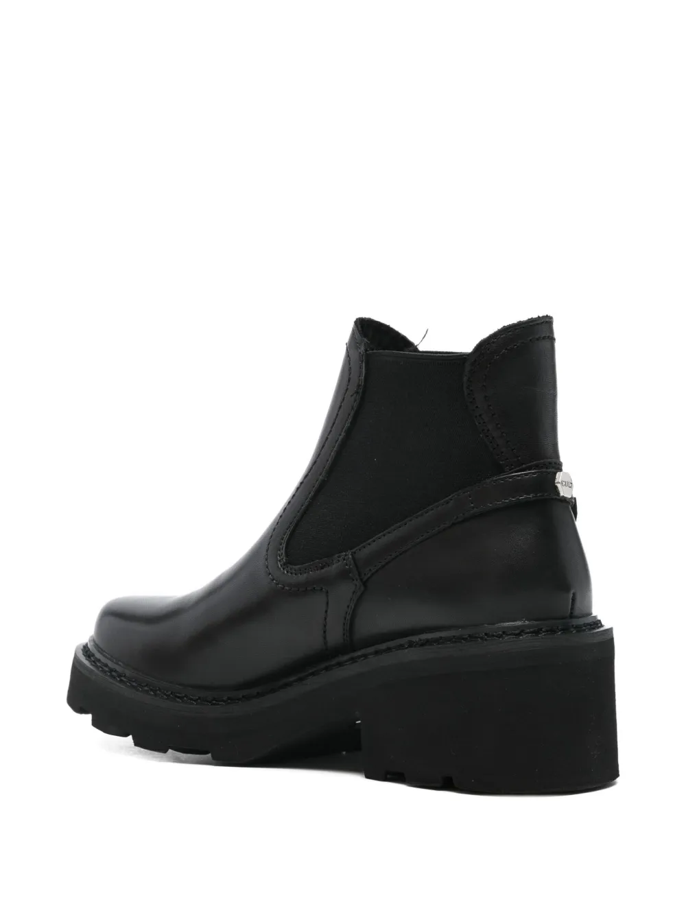 Cult elastic-panelled buckle Chelsea boots Black
