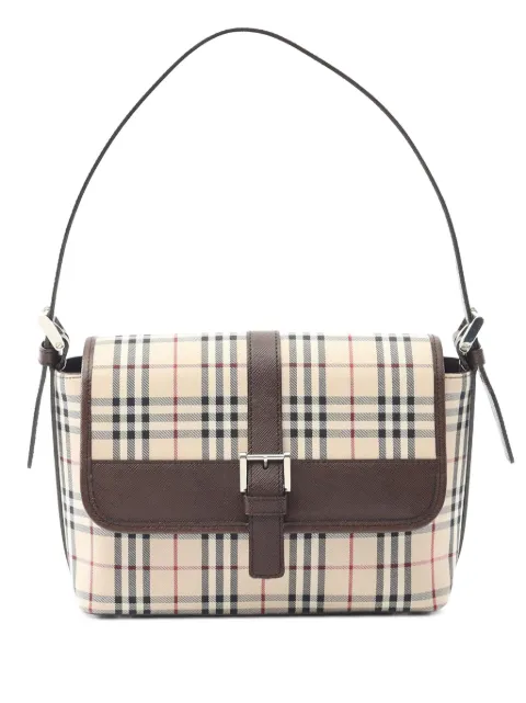 Burberry Pre-Owned 2000-2017 House Check Canvas Flap shoulder bag