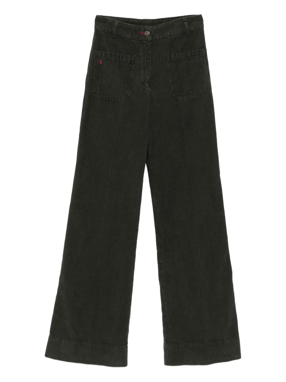 Victoria Beckham corduroy wide-leg jeans - グリーン Victoria Beckham corduroy wide-leg jeans - グリーン