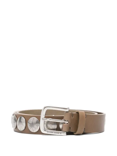 Golden Goose metallic-disc leather belt