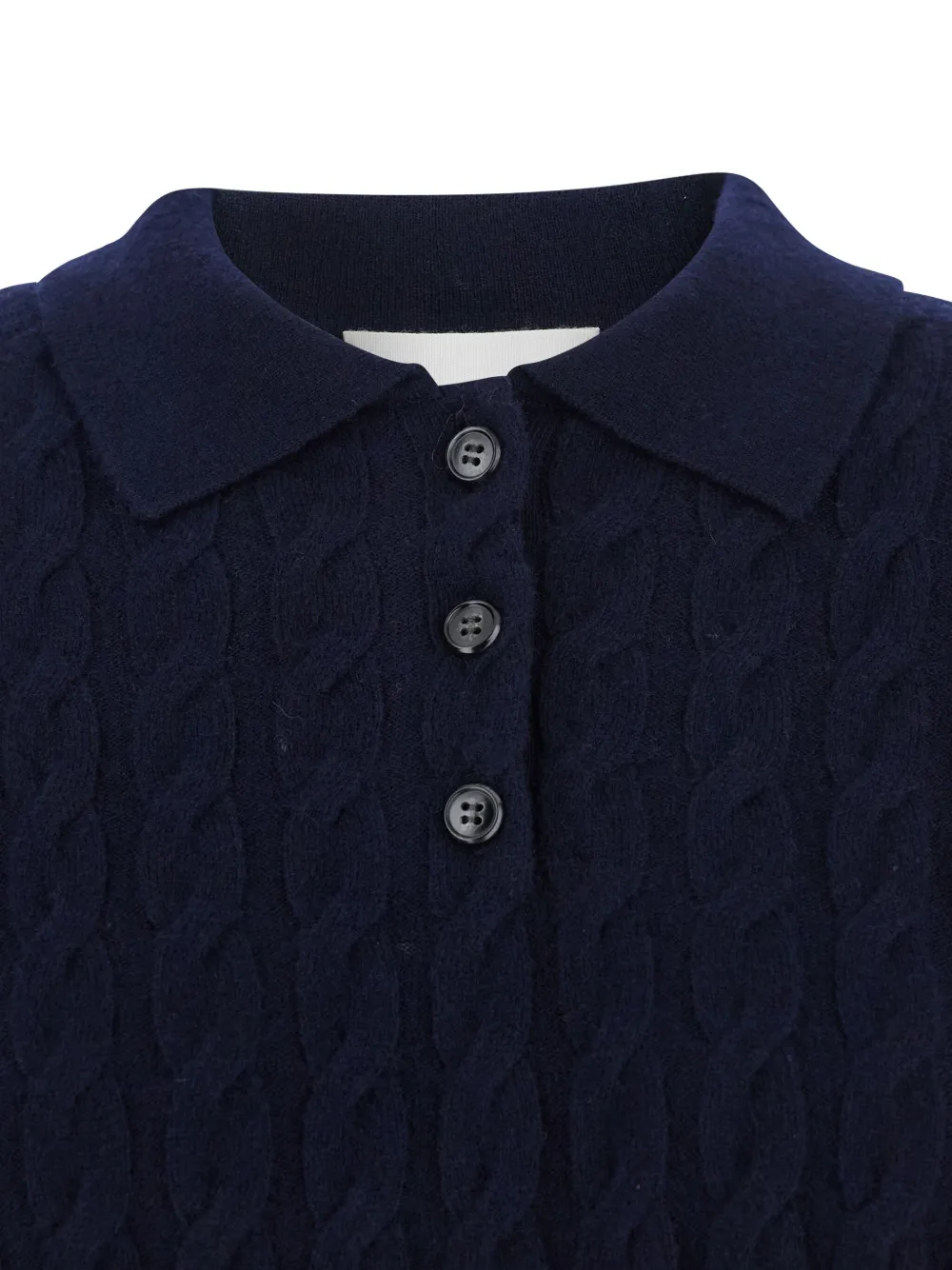 Lisa Yang Magnolie kabelgebreide polotrui Blauw