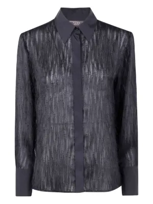 Emporio Armani シルクブレンド シャツ | ブルー | FARFETCH JP