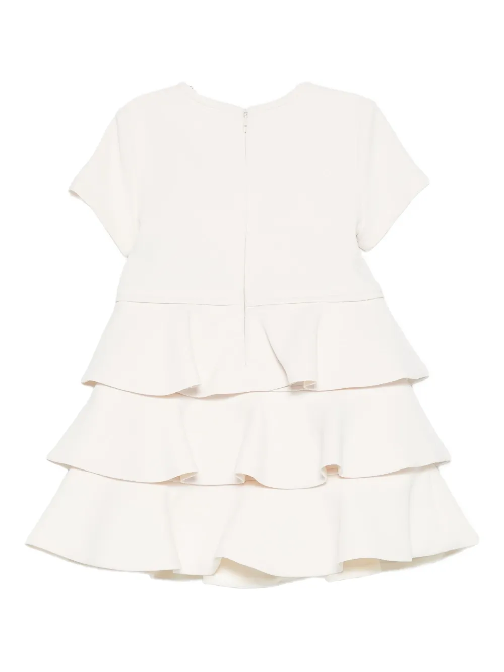 Elisabetta Franchi Kids ruffled bow-embellished dress - Wit