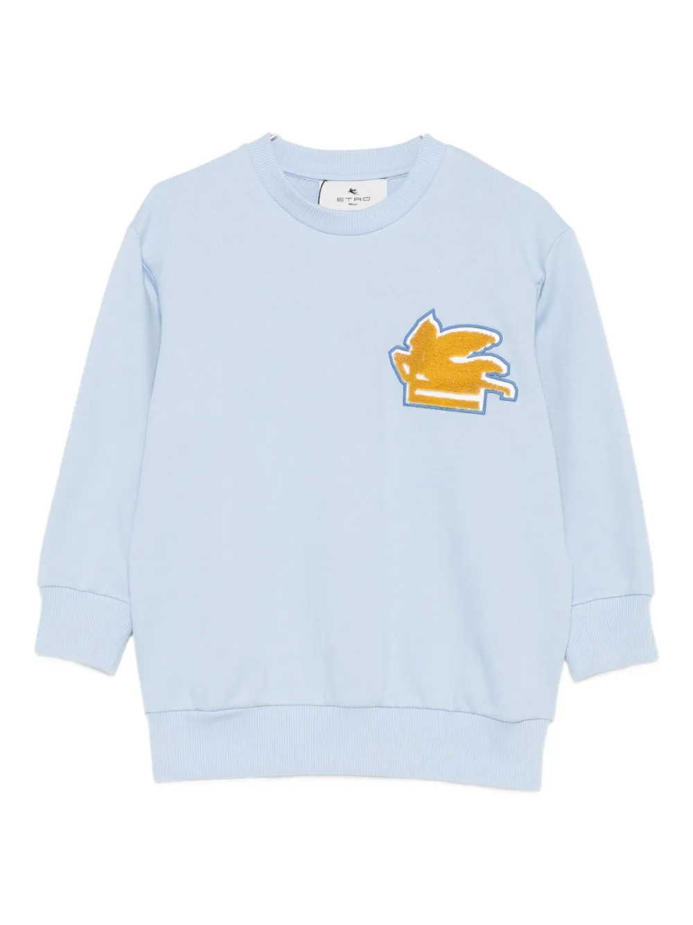 ETRO KIDS Pegaso-appliqué sweatshirt - Blu