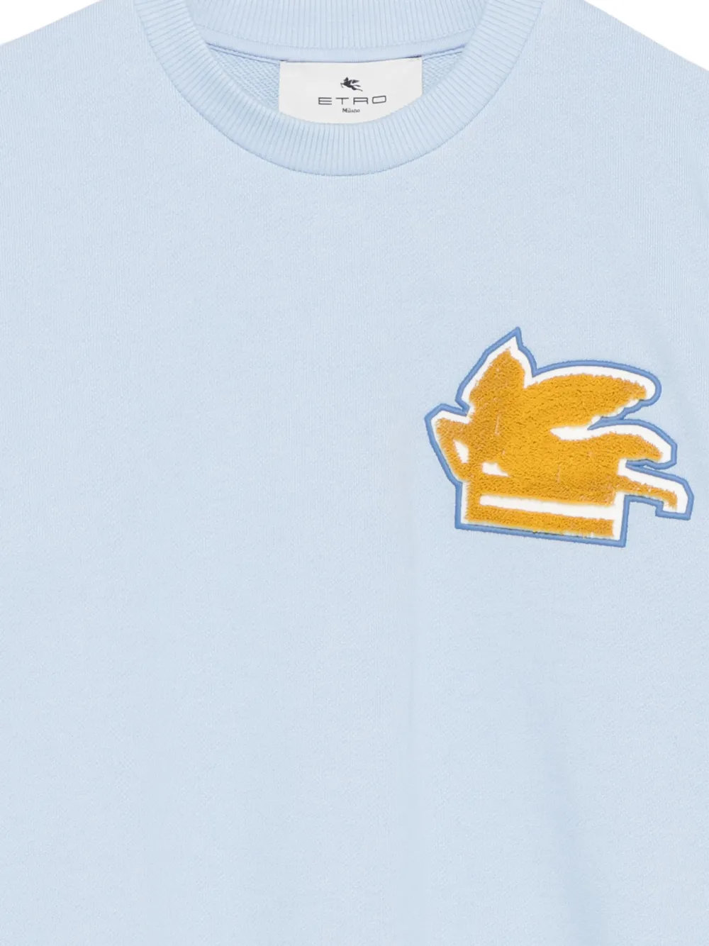 Etro Pegaso-appliqué Sweatshirt In Blue