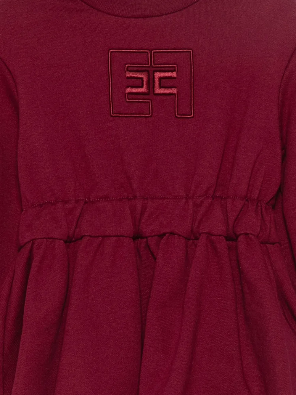 Elisabetta Franchi Logo-embroidered Dress In Red