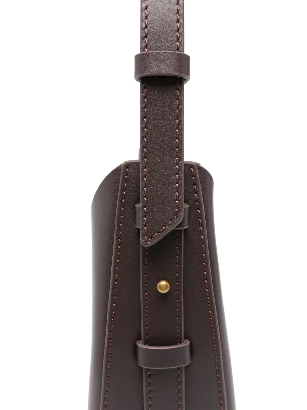 Soeur Winona Leather Shoulder Bag In Brown