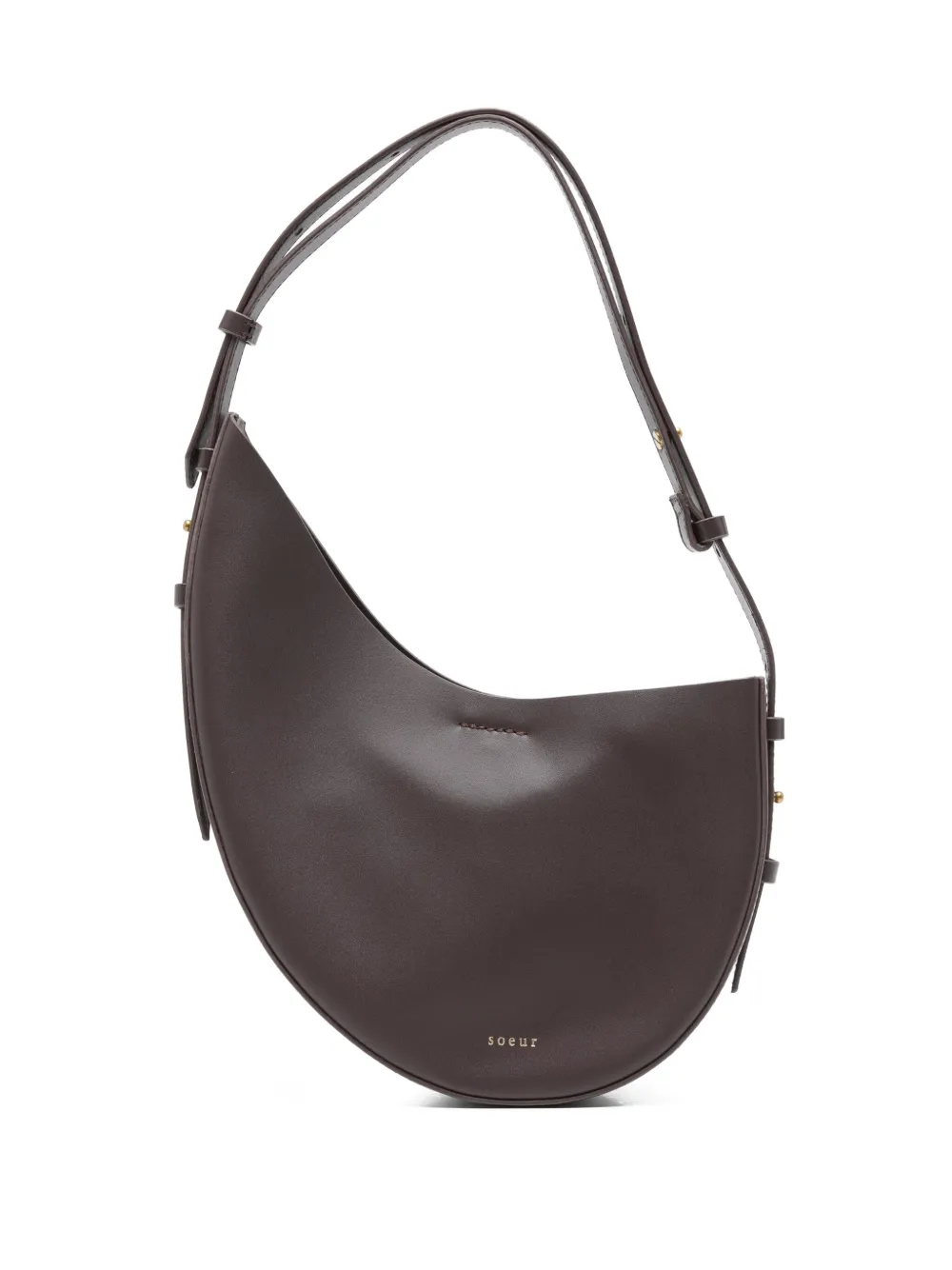 Soeur Winona Leather Shoulder Bag In Brown