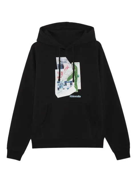 Ahluwalia graphic kangaroo-pocket hoodie
