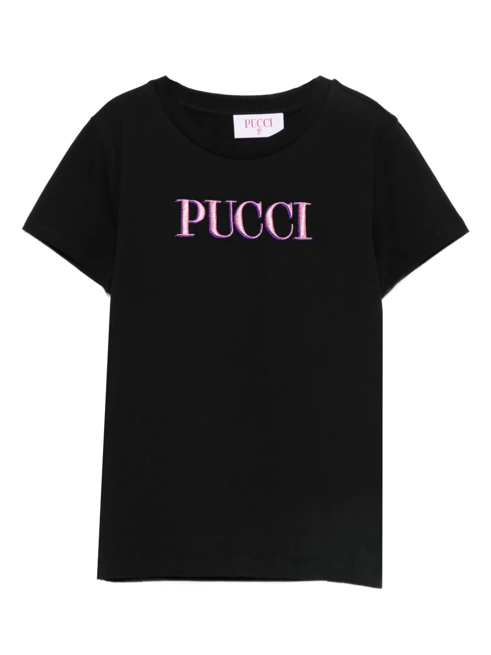 PUCCI Junior playera con logo bordado | negro | Image 1