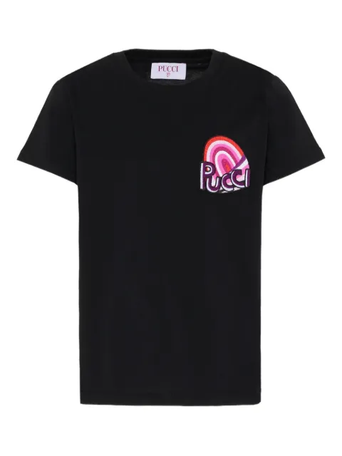 PUCCI Junior playera con logo bordado