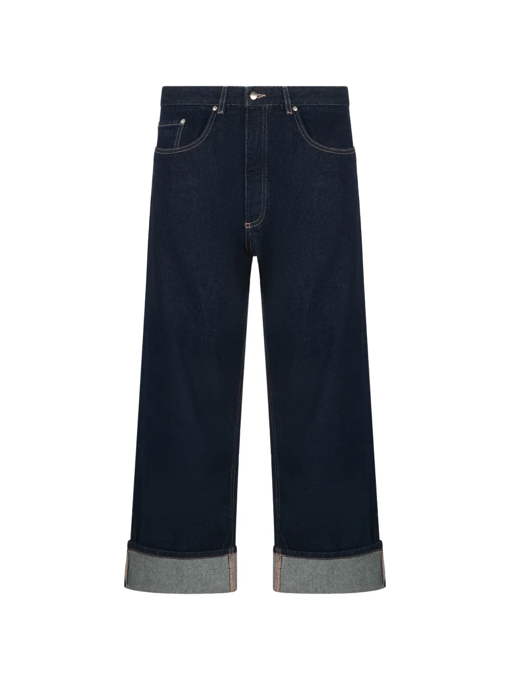 Icon Denim Ross Turn-up Cuff Jeans In Blue