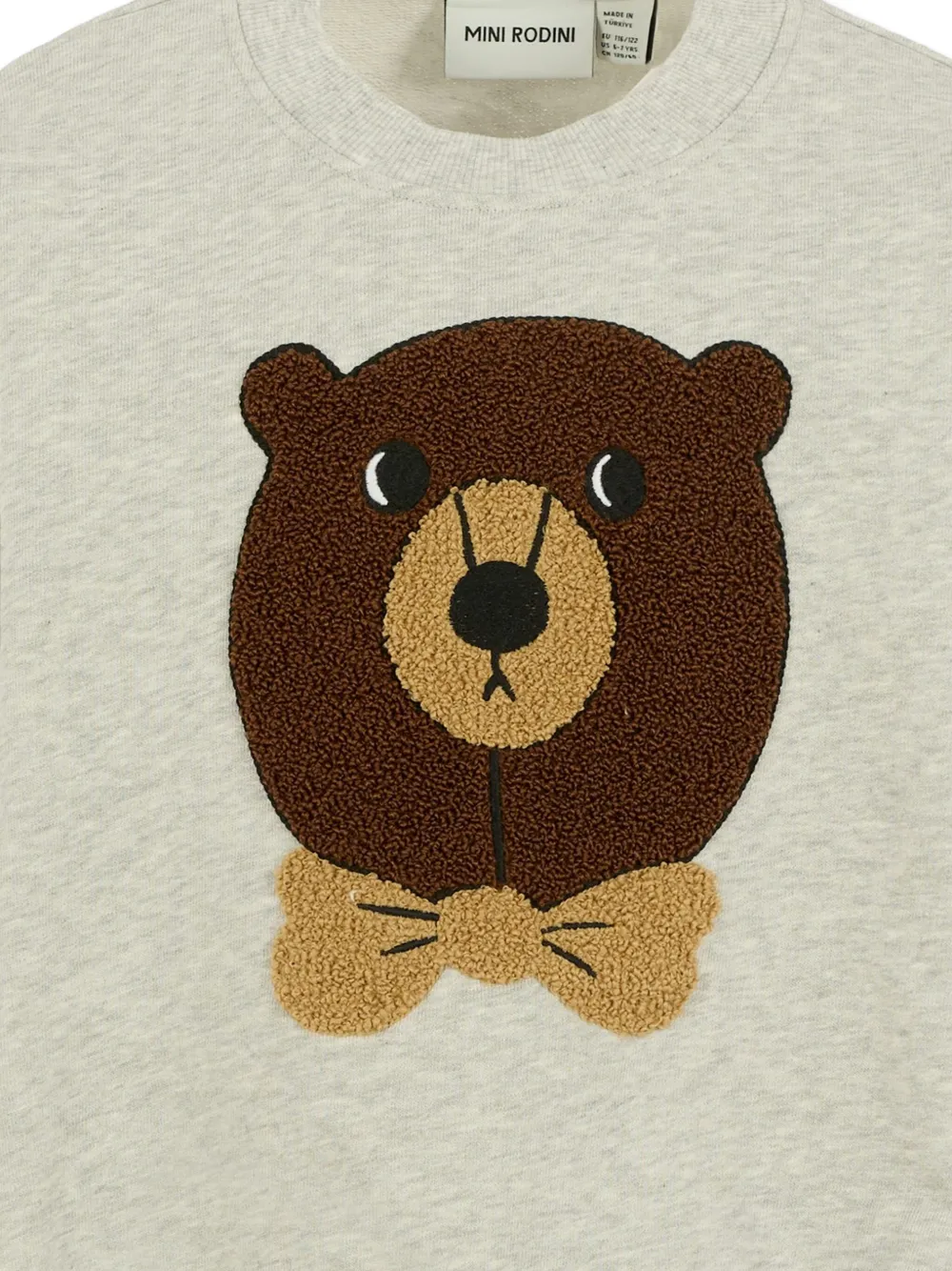 Mini Rodini Bear-embroidered Sweatshirt In Gray