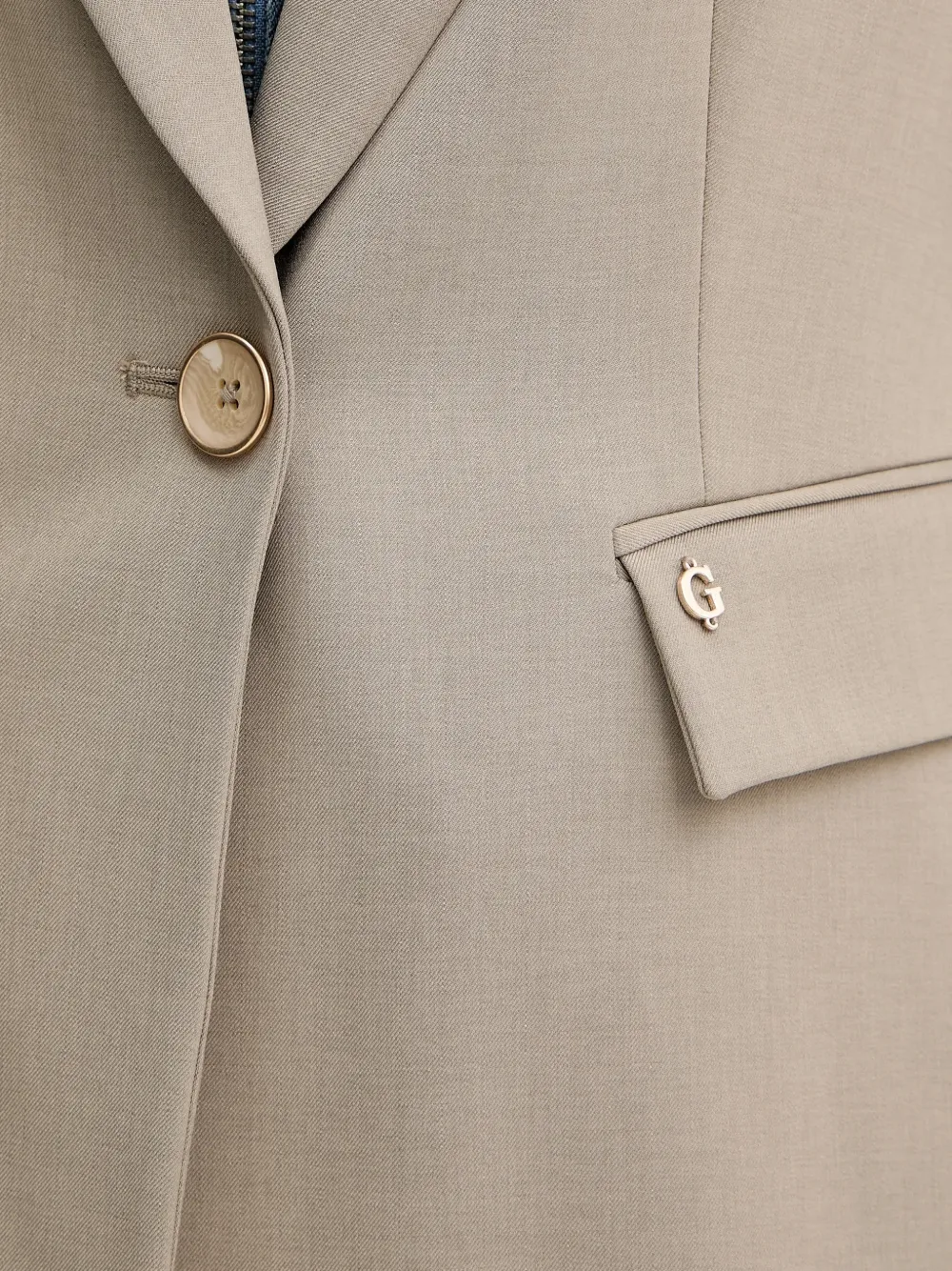 Guess Usa Dorothee Single-breasted Blazer In Neutral